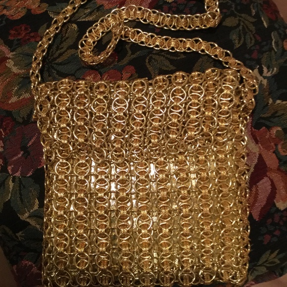 paco rabanne gold bag